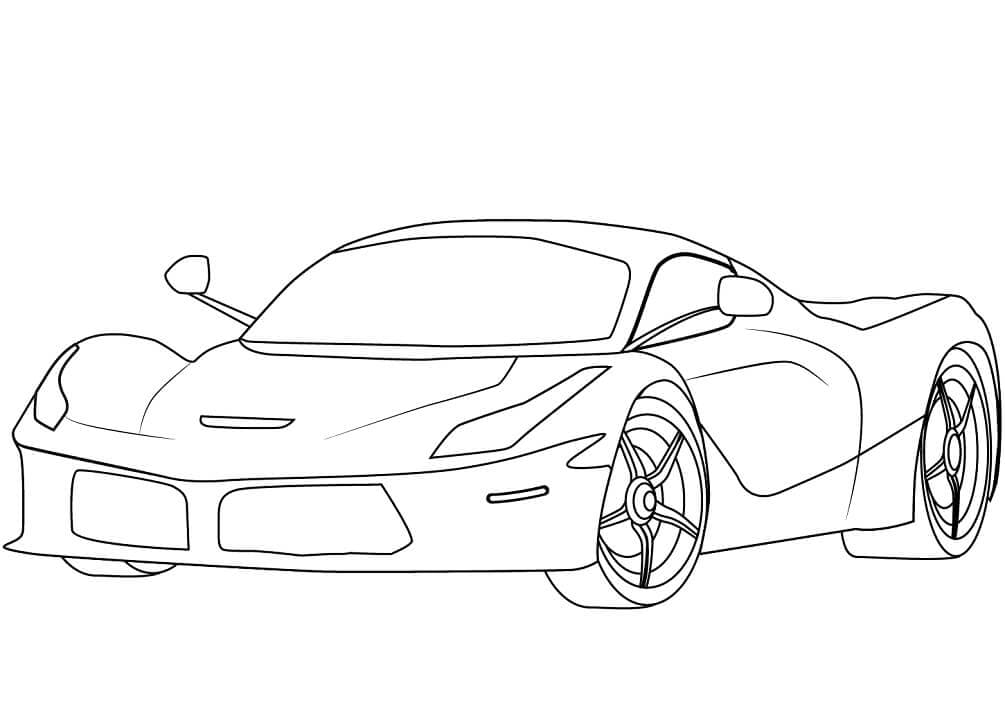 Ferrari Laferrari Tegninger til Farvelægning
