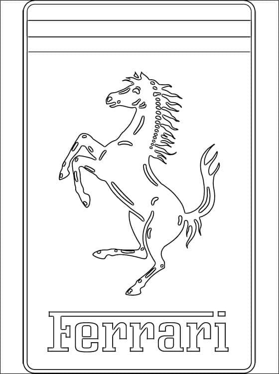 Ferrari Logo Tegninger til Farvelægning
