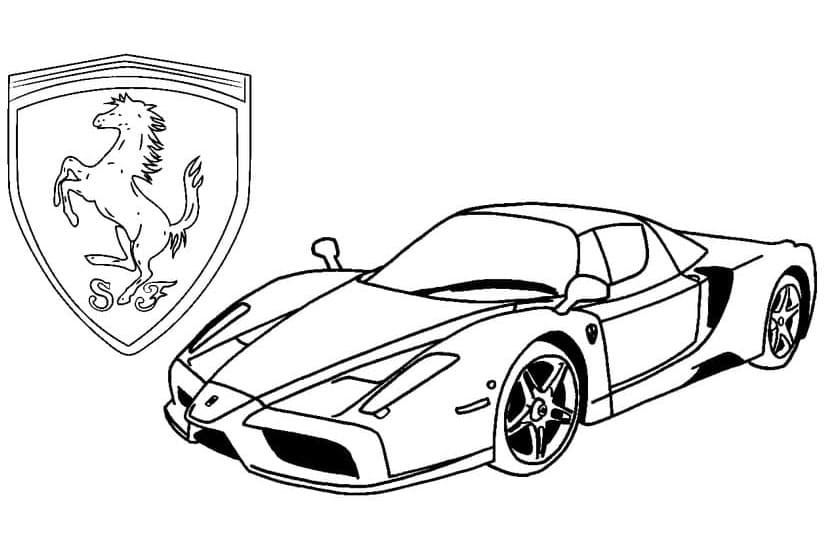 Ferrari printbar Tegninger til Farvelægning