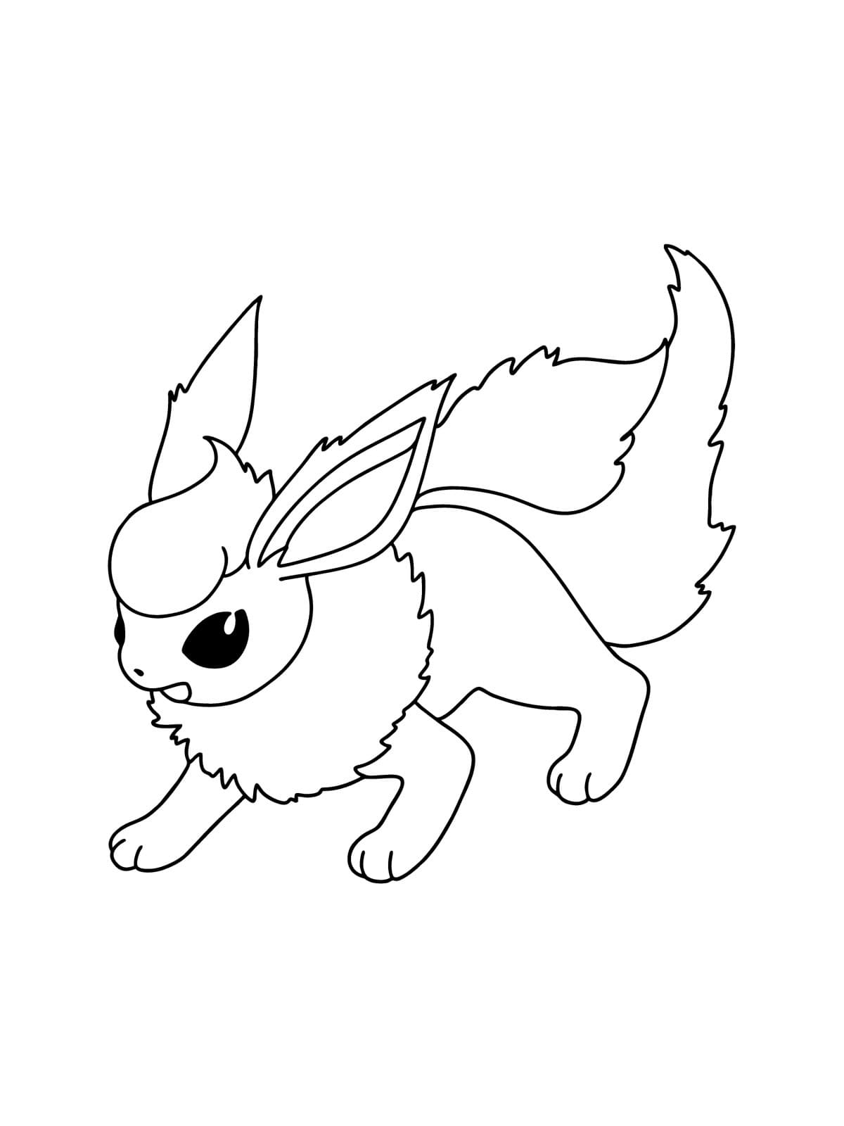 Flareon Pokemon Tegninger til Farvelægning