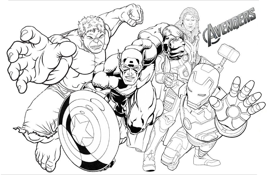 Forbløffende Avengers Tegninger til Farvelægning