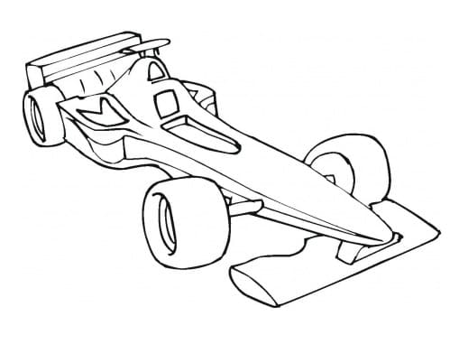 Formel 1 racerbil billede Tegninger til Farvelægning