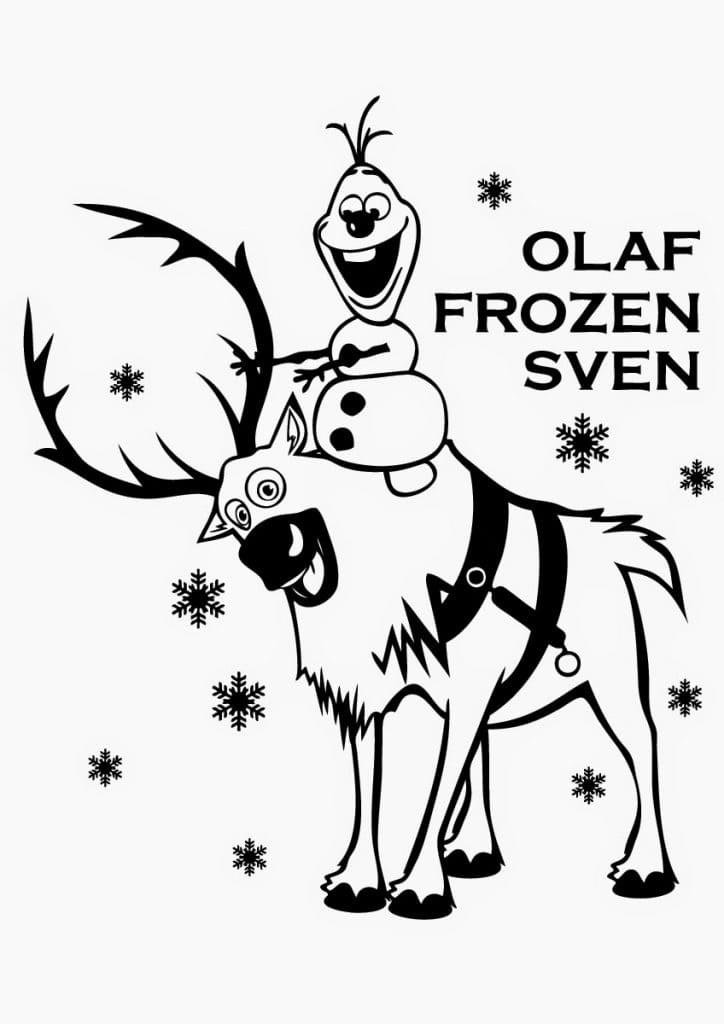 Frosne Olaf og Sven Tegninger til Farvelægning