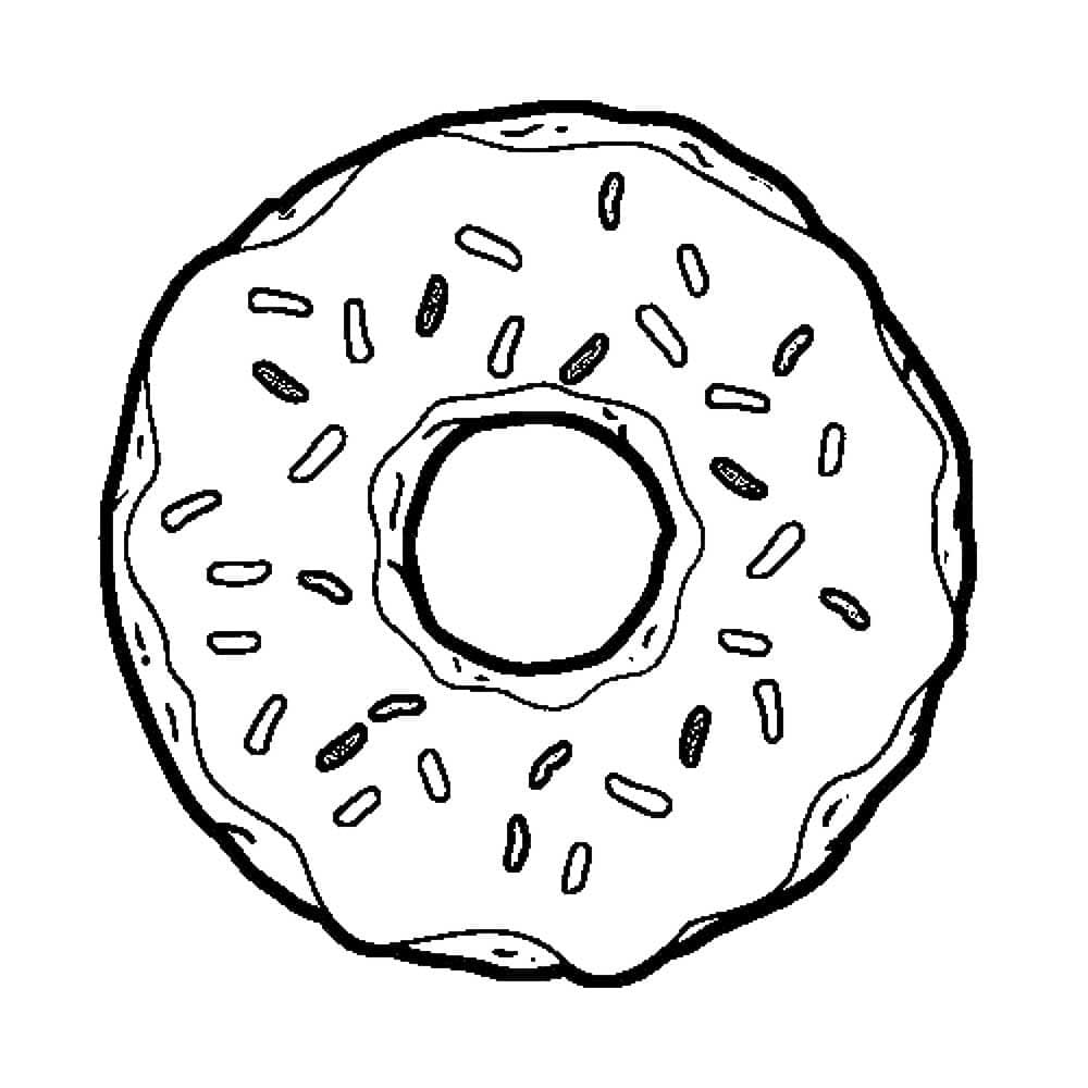 God Doughnut Tegninger til Farvelægning