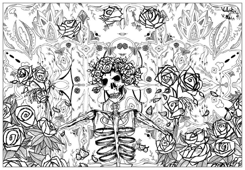 Grateful Dead Psychedelic Tegninger til Farvelægning