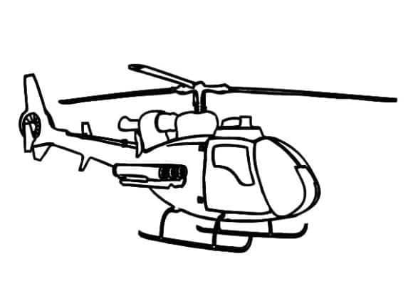 Gratis Printbar Helikopter Tegninger til Farvelægning