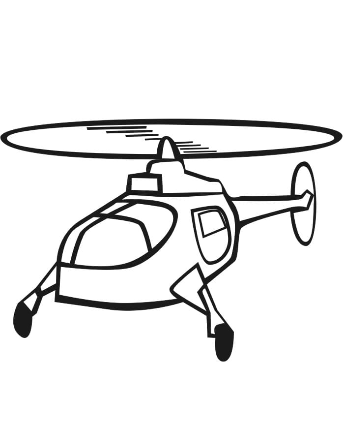Gratis Printbar Helikopter Til Børn Tegninger til Farvelægning