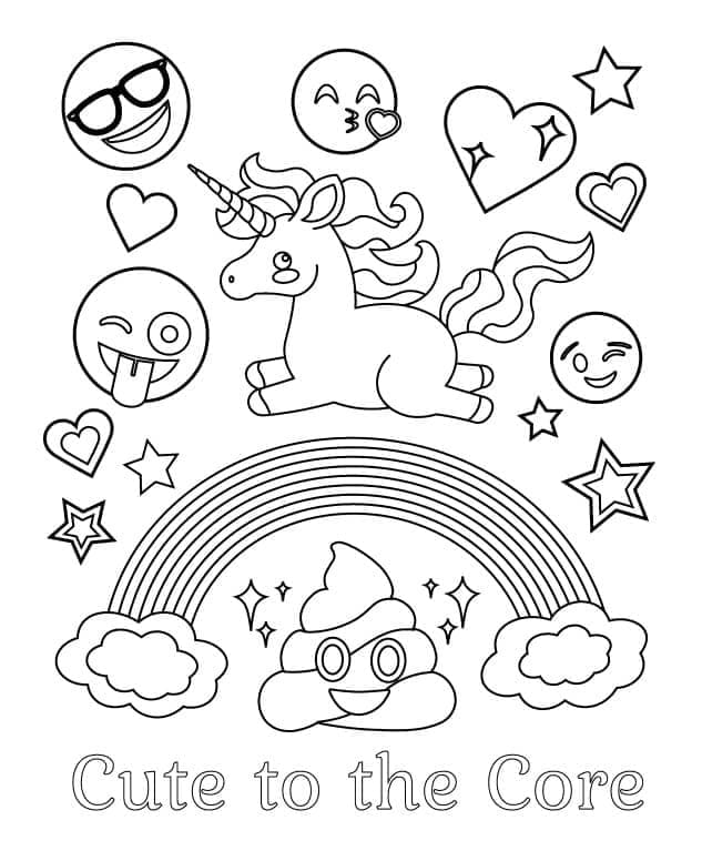 Gratis Printbare Emojis Tegninger til Farvelægning