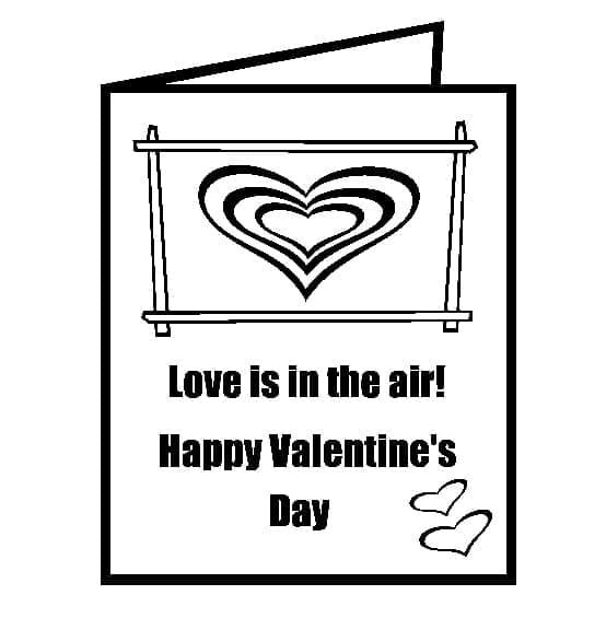 Gratis Valentinsdagskort Tegninger til Farvelægning