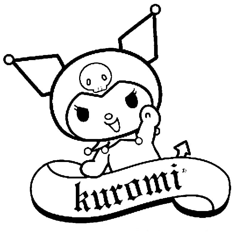 Grundlæggende Kuromi Tegninger til Farvelægning