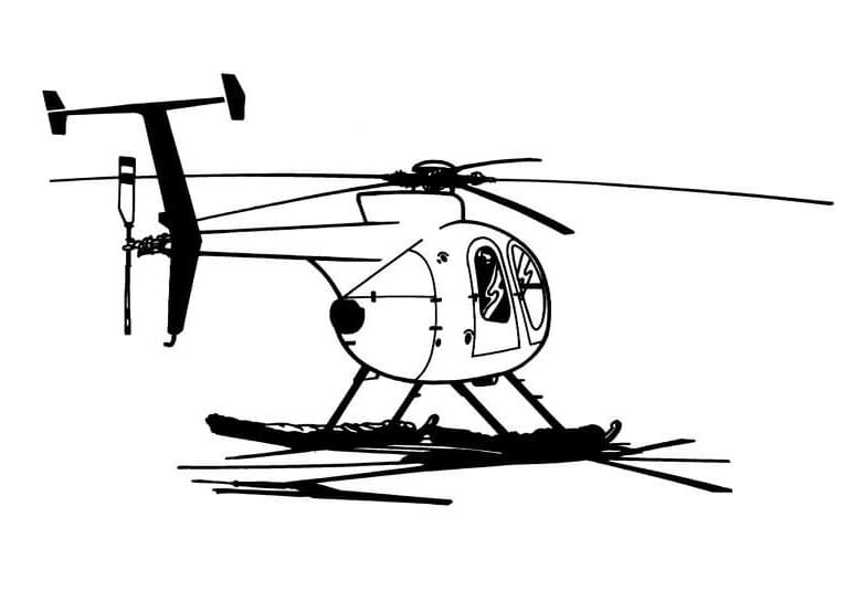 Grundlæggende Tegning Helikopter Tegninger til Farvelægning