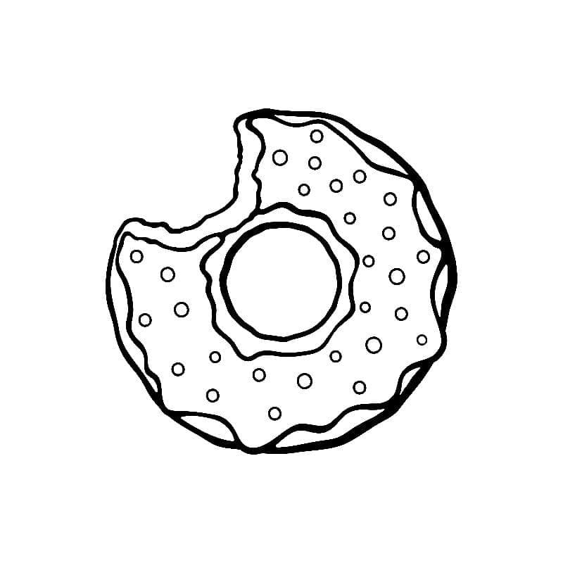 Halvspist Donuts Tegninger til Farvelægning