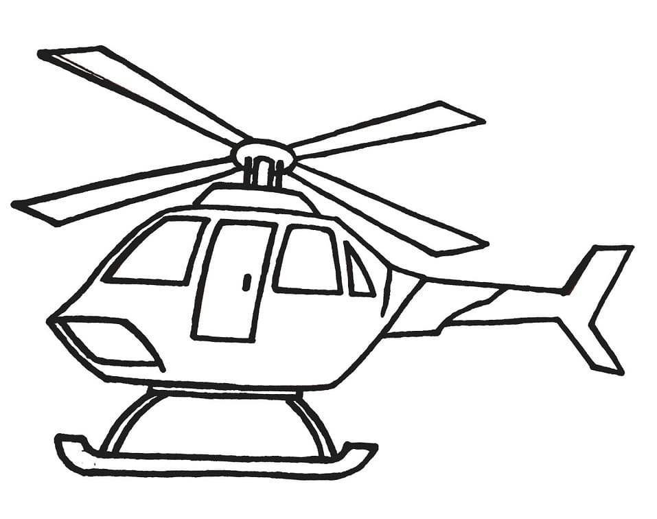 Helikopter Billede Tegninger til Farvelægning