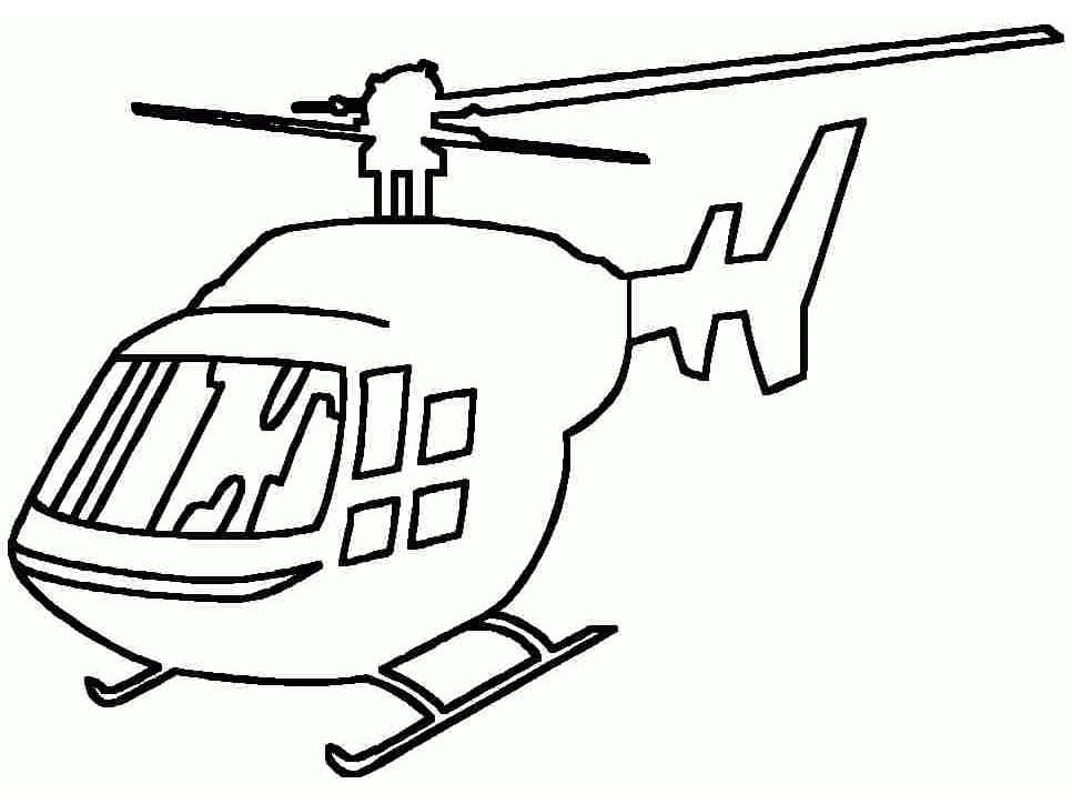 Helikopter Gratis Tegninger til Farvelægning