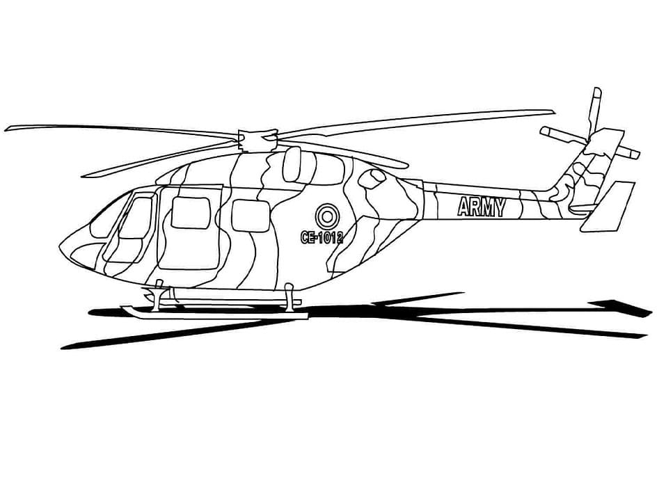 Helikopter Printbar Til Børn Tegninger til Farvelægning
