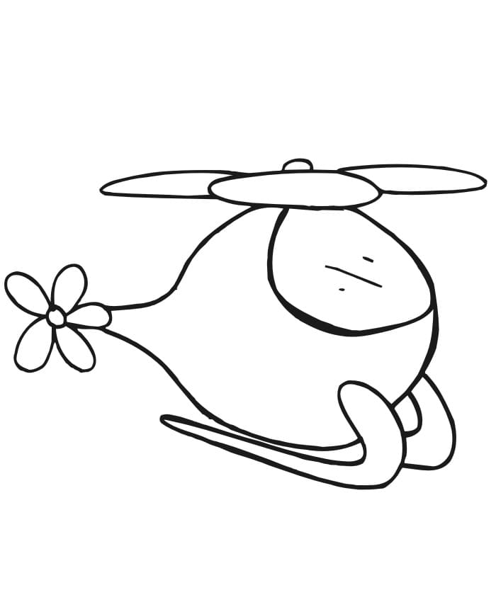 Helikopter Til Børn Tegninger til Farvelægning
