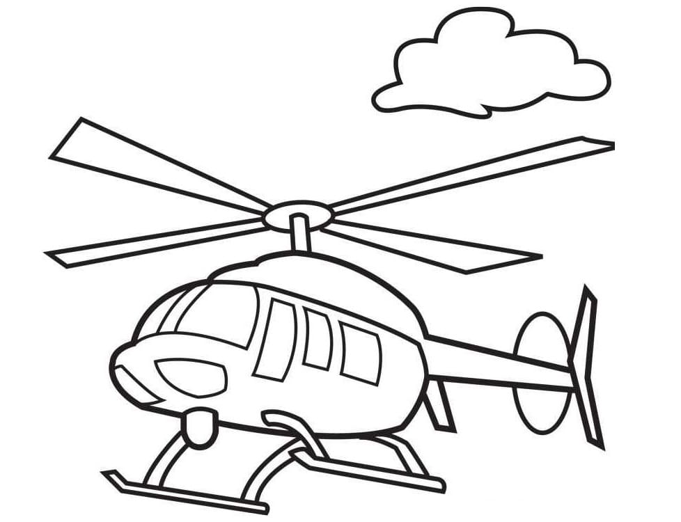 Helikopter Til Børnehave Tegninger til Farvelægning