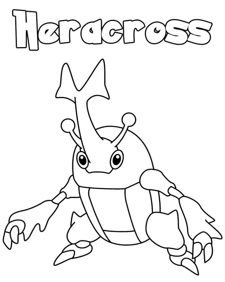 Heracross Pokemon Tegninger til Farvelægning
