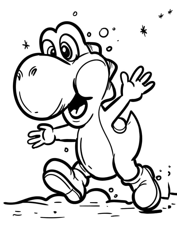 Kawaii Yoshi Tegninger til Farvelægning