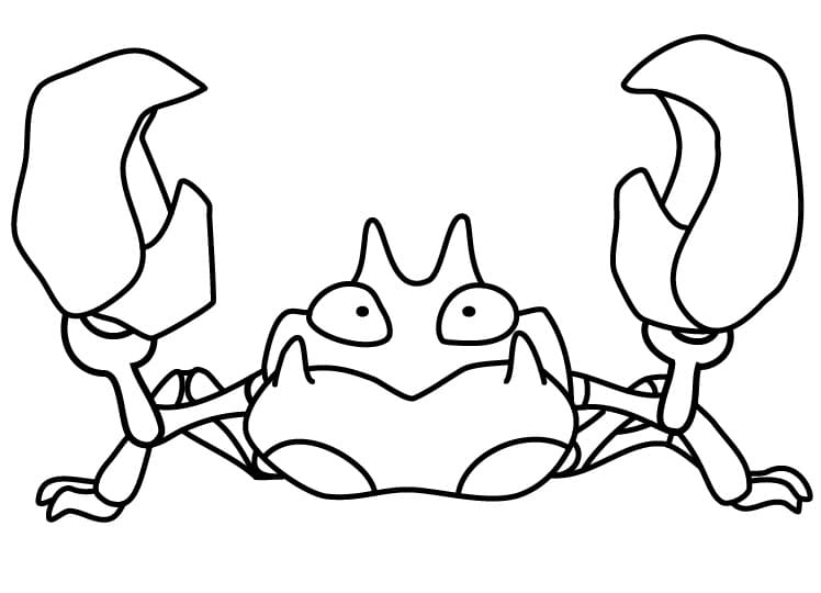 Krabby Pokemon Tegninger til Farvelægning