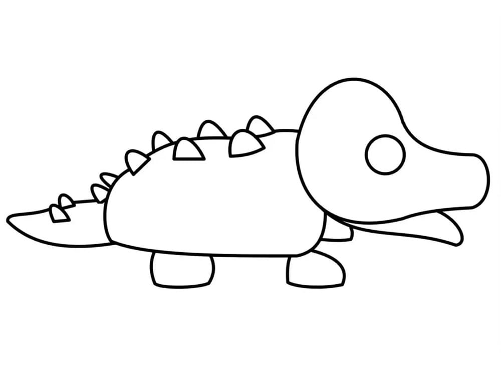 Krokodille fra Adopt Me Tegninger til Farvelægning