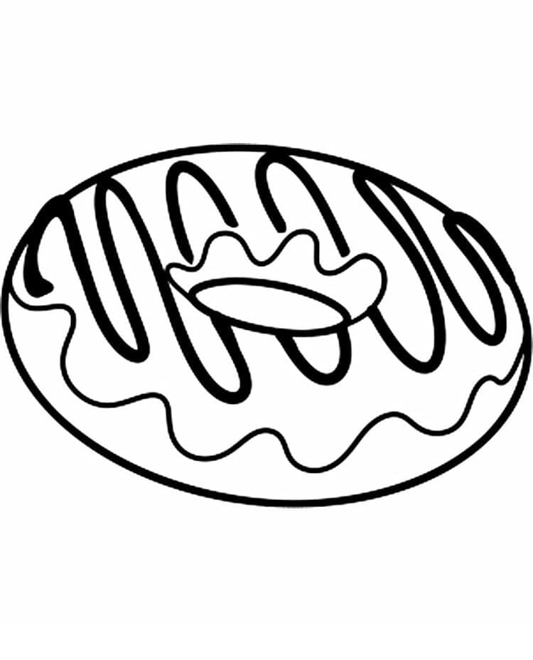 Lækker Doughnut Tegninger til Farvelægning