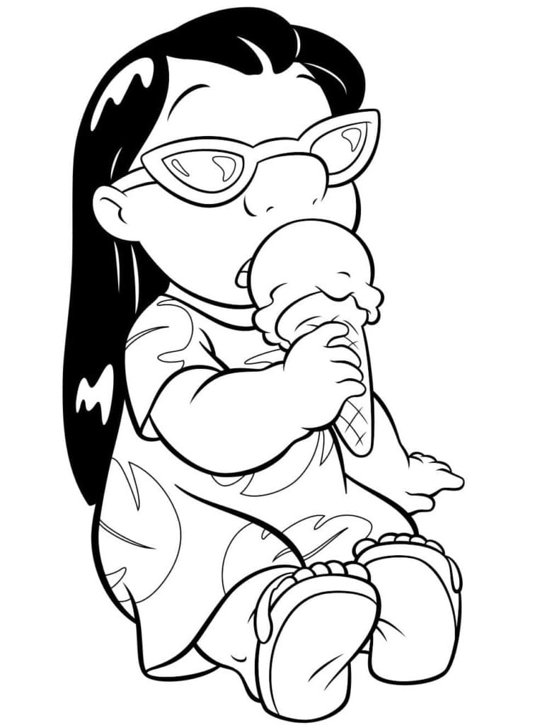 Lilo Spiser Is Tegninger til Farvelægning