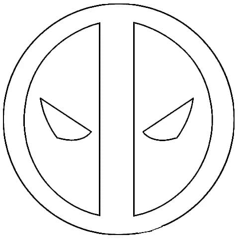 Logo Deadpool Tegninger til Farvelægning