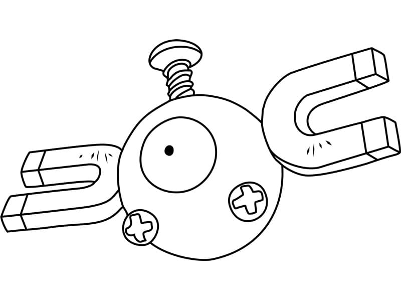 Magnemite Pokemon Tegninger til Farvelægning