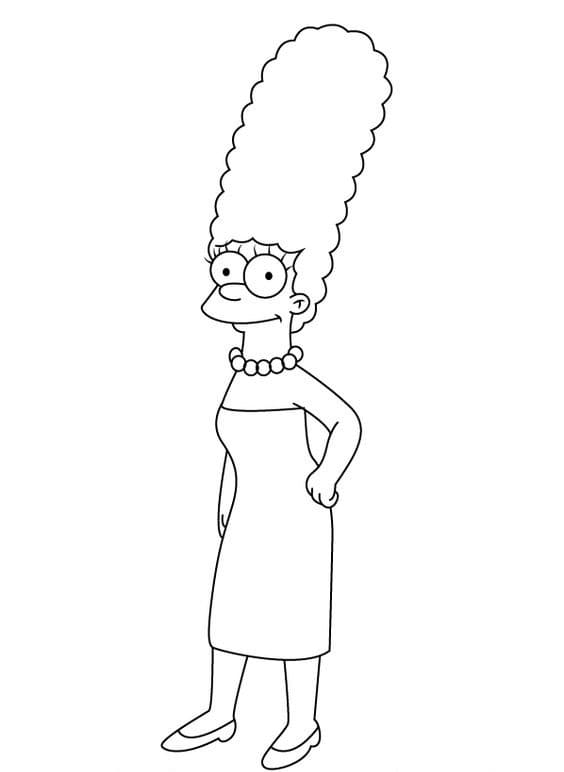 Marge Simpson fra The Simpsons Tegninger til Farvelægning