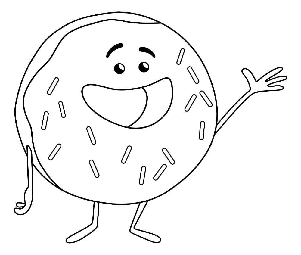 Morsom Doughnut Tegninger til Farvelægning