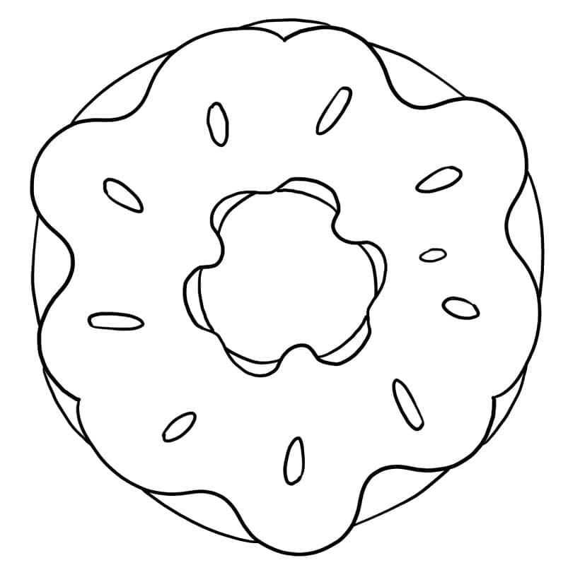 Perfekt Donut Tegninger til Farvelægning