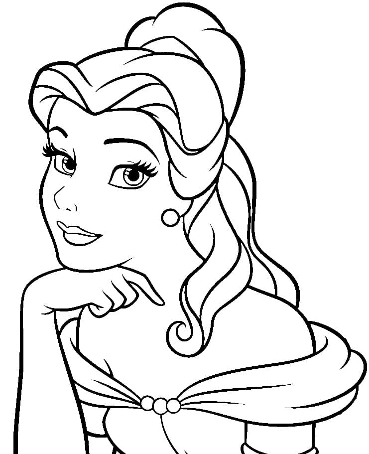Prinsesse Belle Disney Tegninger til Farvelægning