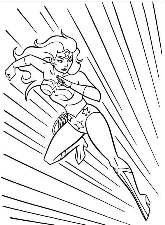 Print Wonder Woman Tegninger til Farvelægning
