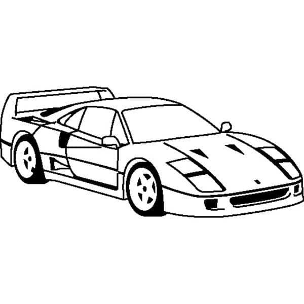 Printbar Ferrari bil Tegninger til Farvelægning