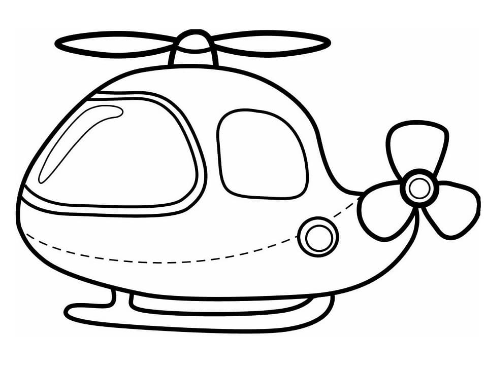 Printbar Sød Helikopter Tegninger til Farvelægning