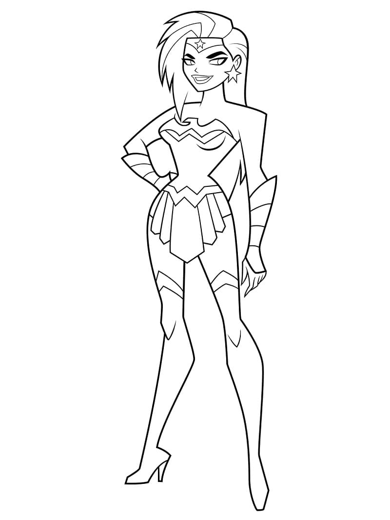 Printbar Wonder Woman Tegninger til Farvelægning