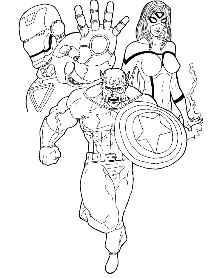 Printbare Avengers Tegninger til Farvelægning