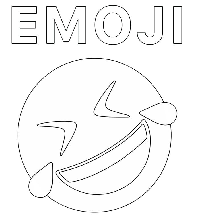 Ruller på Gulvet og Griner Emoji Tegninger til Farvelægning