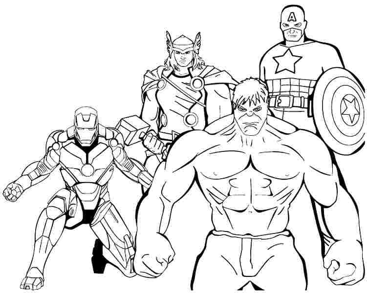 Seje Avengers Tegninger til Farvelægning