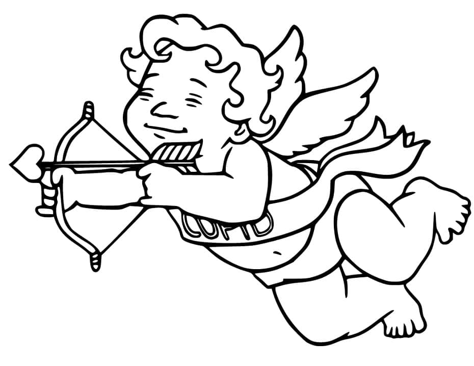 Simpel Cupido Tegninger til Farvelægning