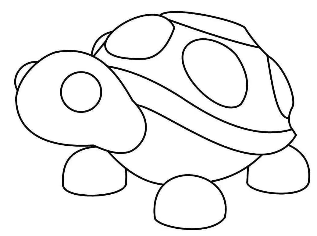 Skildpadde fra Adopt Me Tegninger til Farvelægning