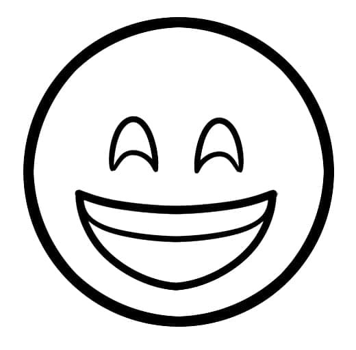 Smilende Ansigt Med Smilende øjne Emoji Tegninger til Farvelægning