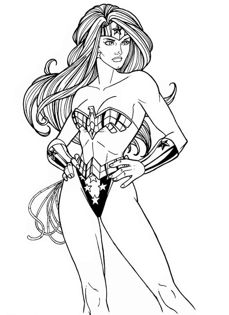 Smuk Wonder Woman Tegninger til Farvelægning