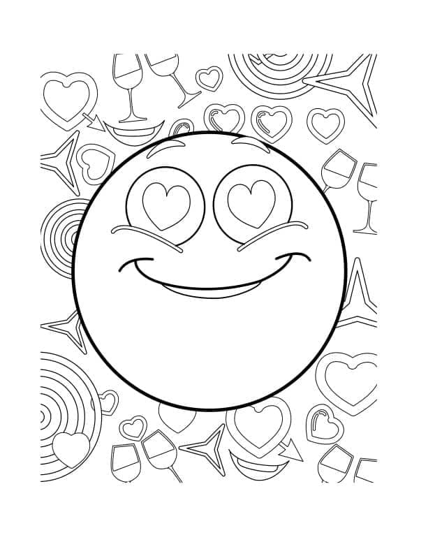 Sød Emoji Tegninger til Farvelægning