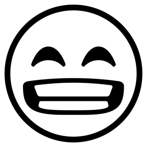 Strålende Ansigt Med Smilende øjne Emoji Tegninger til Farvelægning