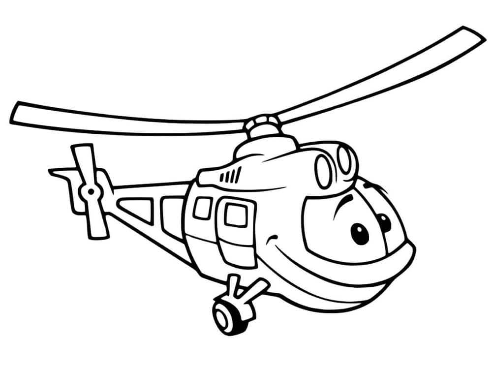 Tegnefilm Helikopter Tegninger til Farvelægning