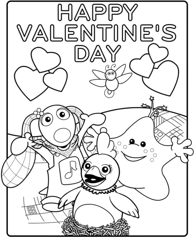 Tegnefilm Valentines kort Tegninger til Farvelægning