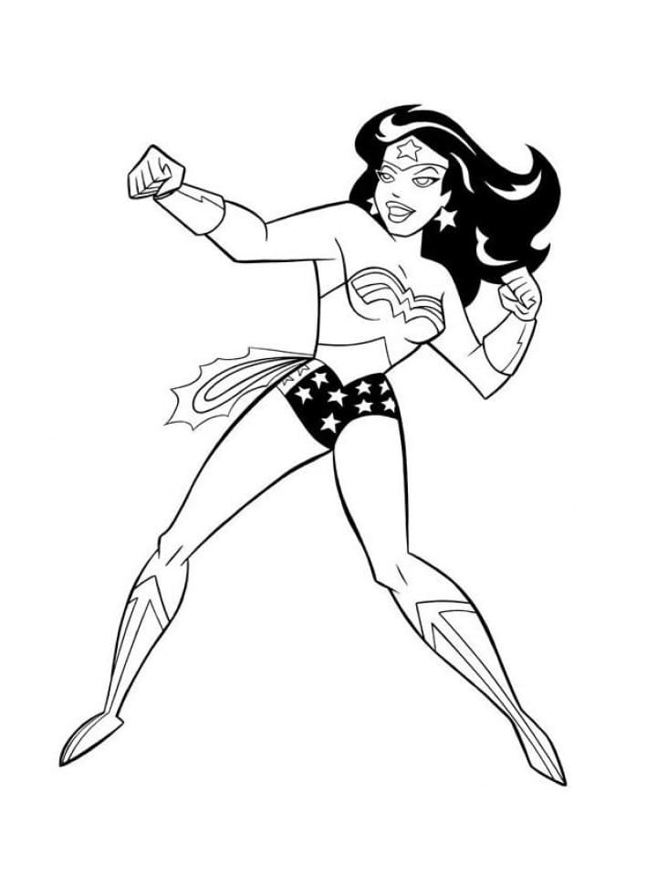 Tegnefilm Wonder Woman Tegninger til Farvelægning