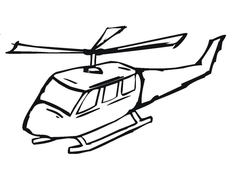 Tegning Helikopter Tegninger til Farvelægning